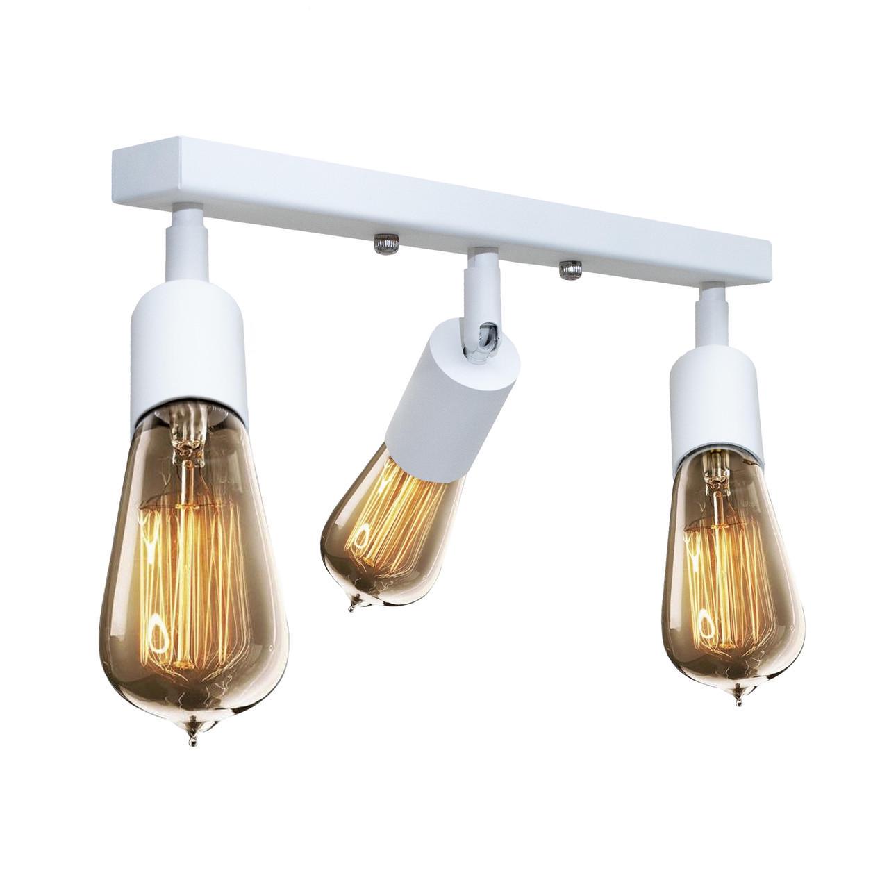 Светильник спот MSK ELECTRIC Asket с поворотным механизмом под три лампы Е27 Белый (NL 1222-3 W) - фото 2