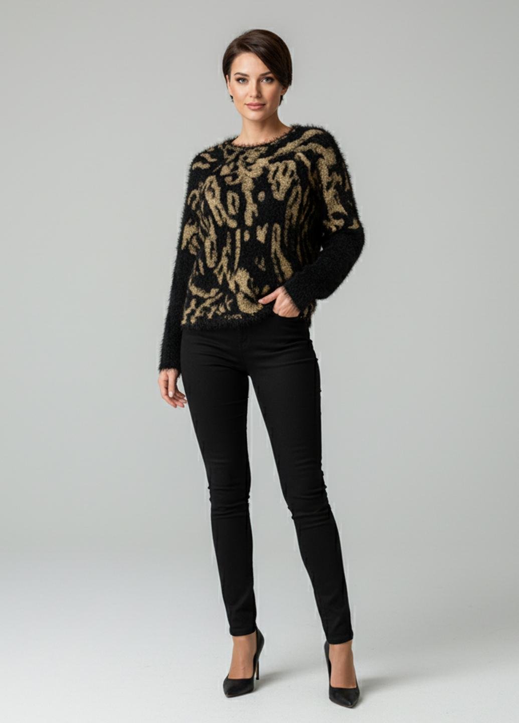 Свитер женский демисезонный Lowett LW-835313 р. 42 Черный (LW-835313-42)