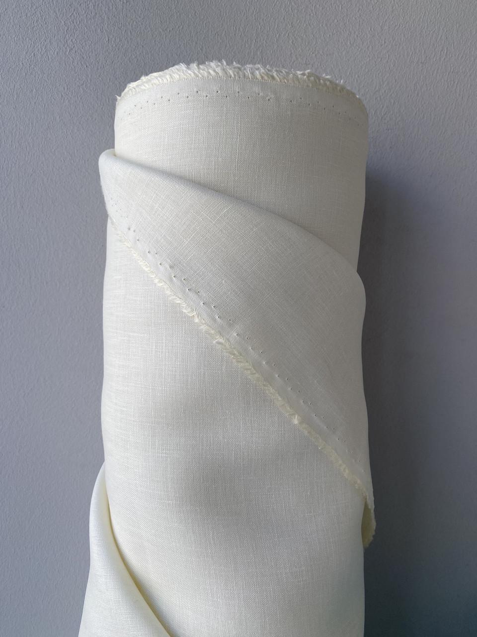 Тканина не пом'якшена LINEN PLUS 100% льон 150 см 1403 Кремовий - фото 1 Тканина не пом'якшена LINEN PLUS 100% льон 150 см 1403 Кремовий - фото 1