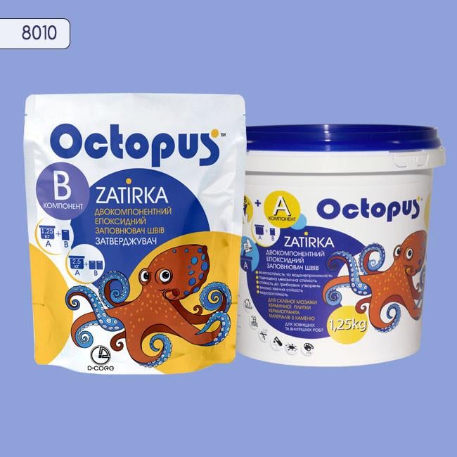 Затирка для плитки Octopus Zatirka 8010 эпоксидная 1,25 кг