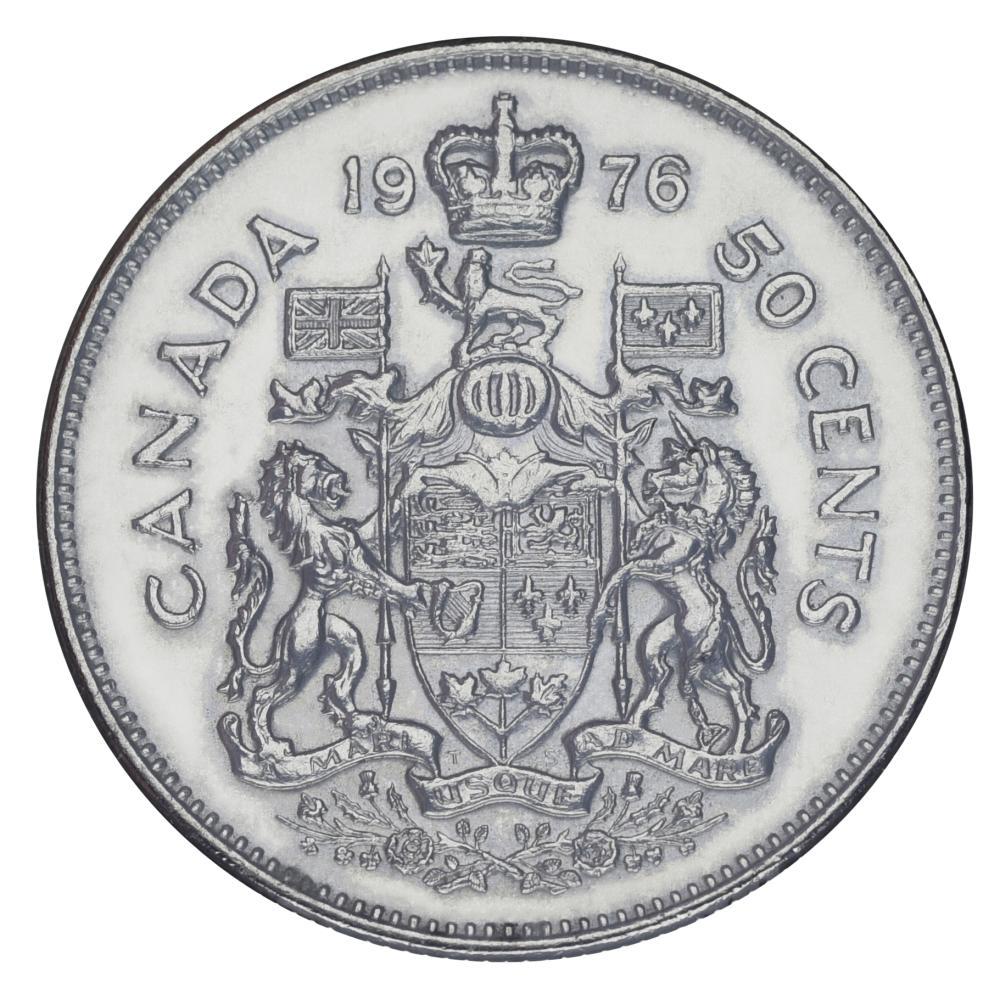 Коллекционная монета Канада 50 центов 1976 AU-UNC (М25301)