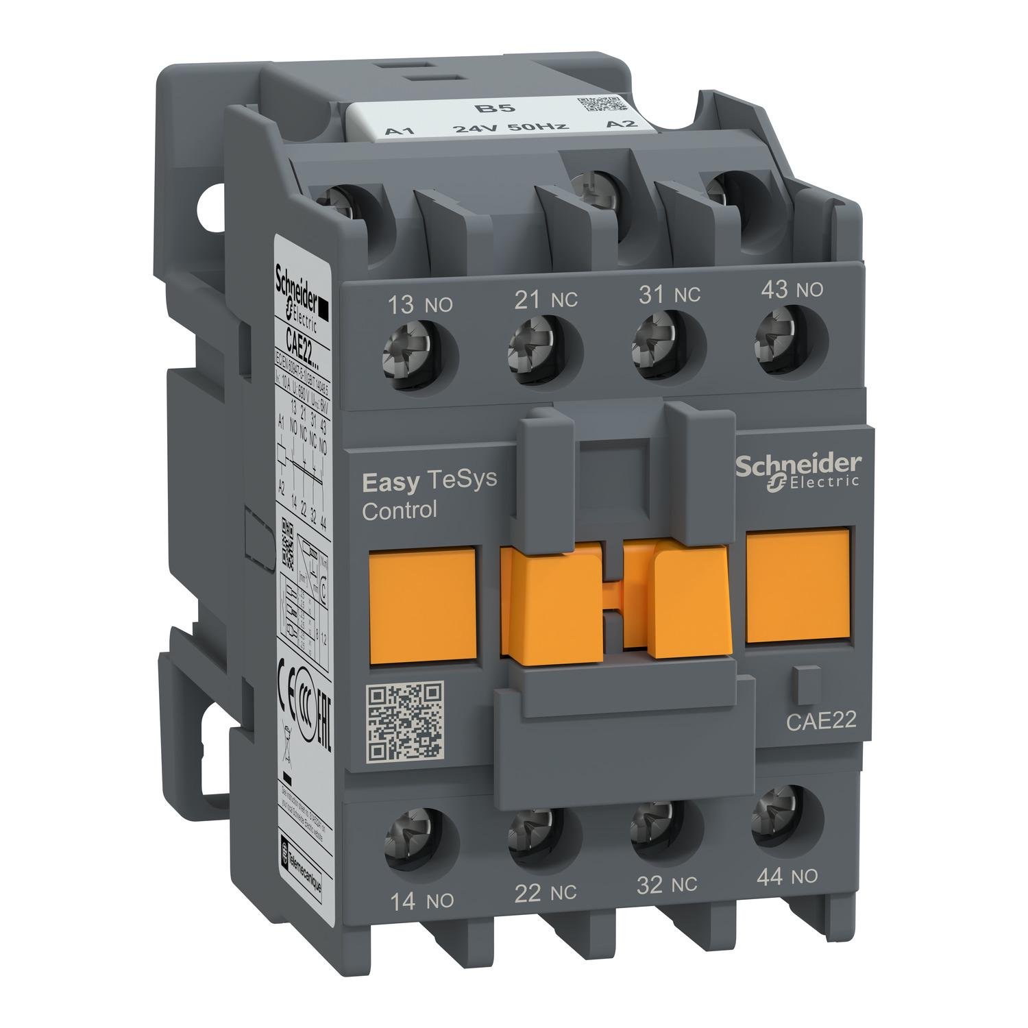 Контактор Schneider Electric Easy TeSys 24В 2NO+2NC (CAE22B5)