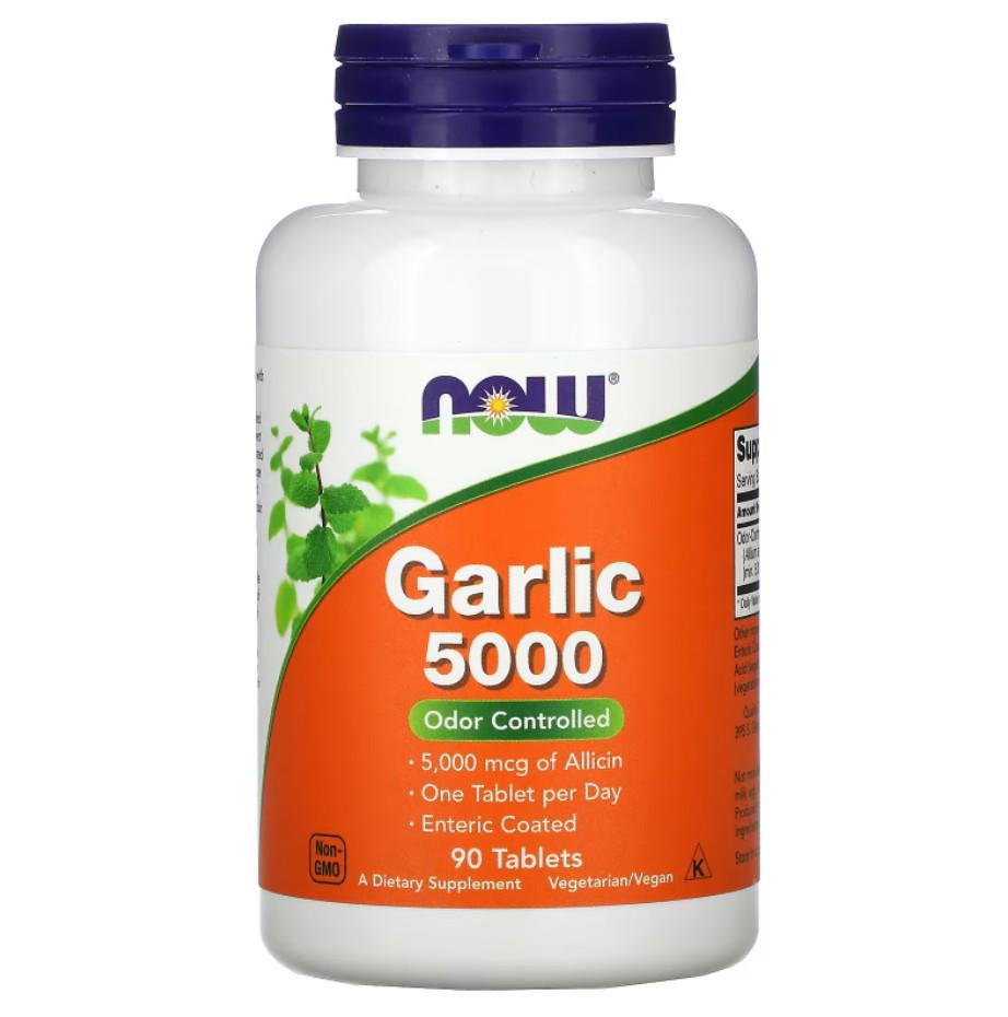 Натуральна добавка Now Foods Garlic 5000 90 таблеток