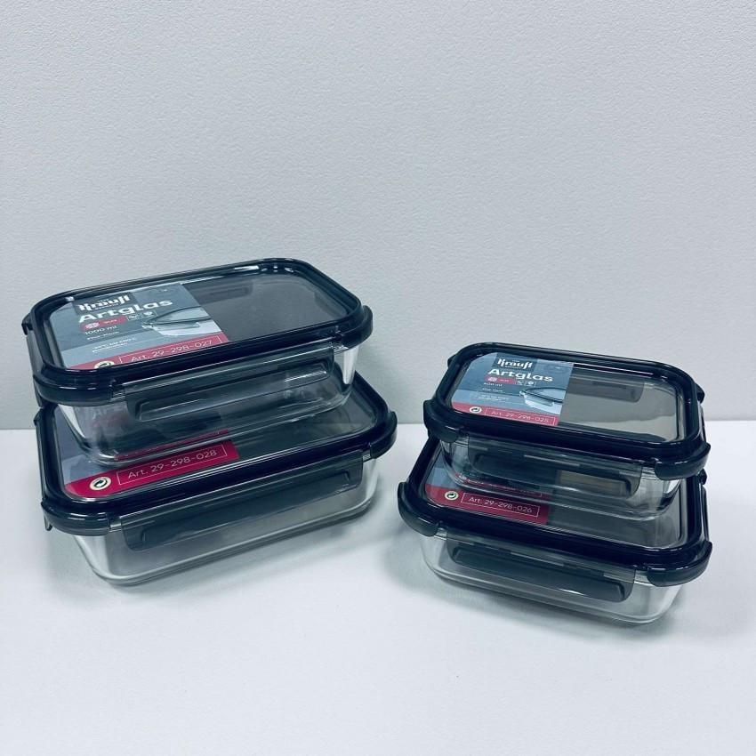 Набір контейнерів Krauff Artglas 29-298-025/29-298-026/29-298-027 400/600/1000/1500 мл (2557866087) - фото 4 Набір контейнерів Krauff Artglas 29-298-025/29-298-026/29-298-027 400/600/1000/1500 мл (2557866087) - фото 4