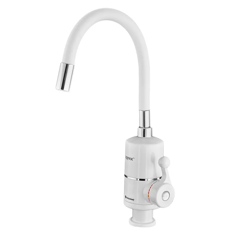 Проточний водонагрівач Zerix ELW06-F-WHITE 3,3 kW силіконовий вилив на мийку (ZX5857)