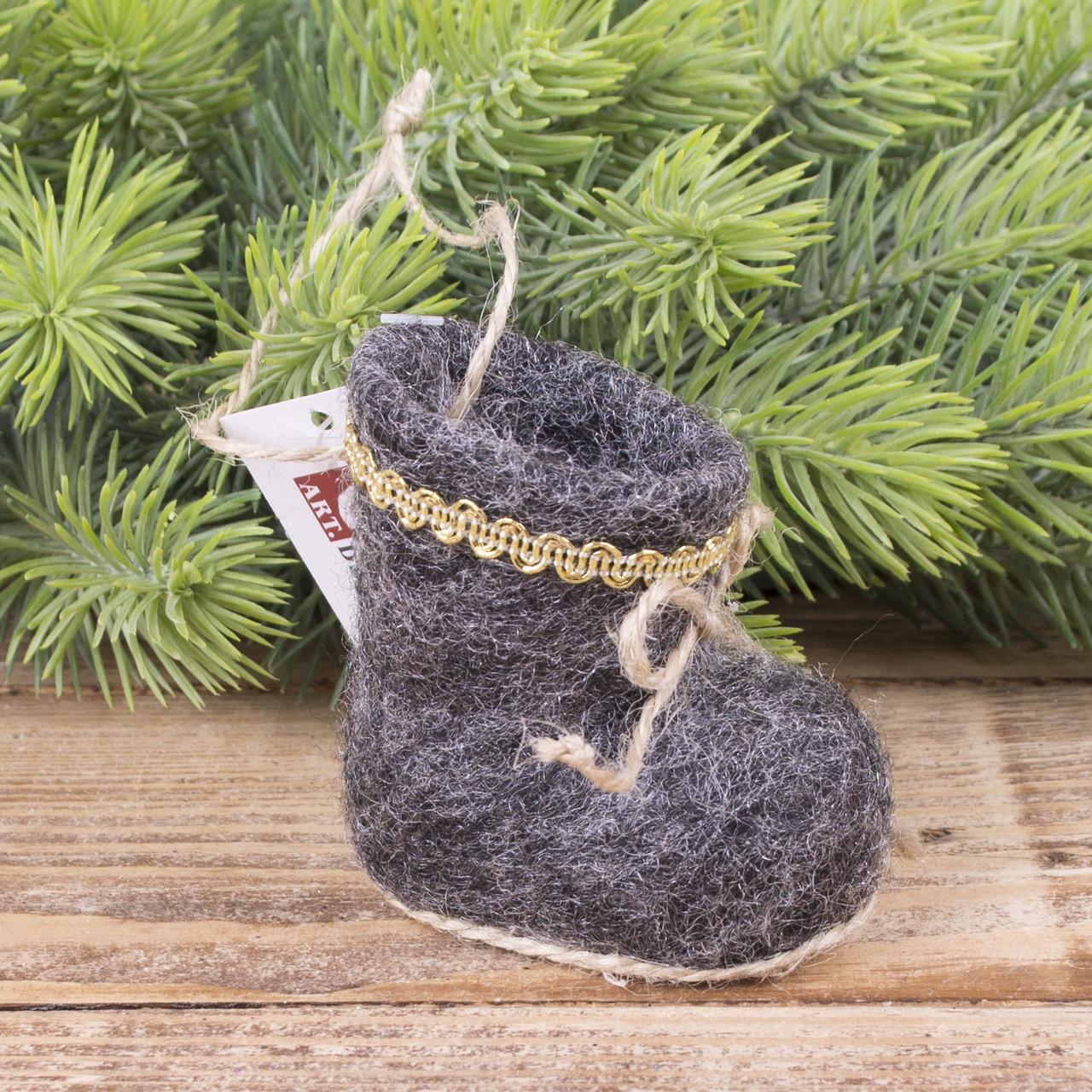 Подвеска Башмачок-валенок Серый (1379-2)