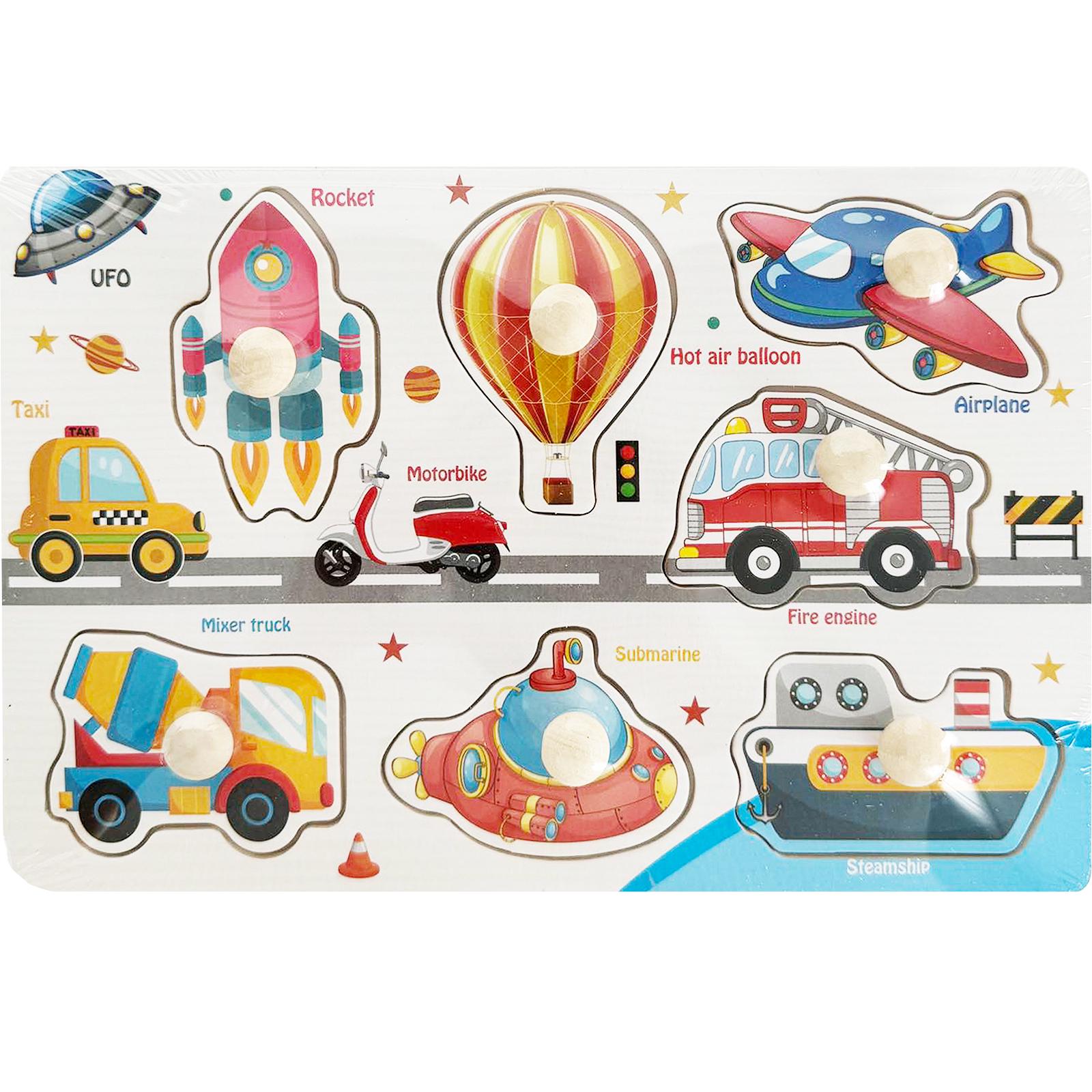 Пазлы деревянные Монтессори Транспорт (18784934)