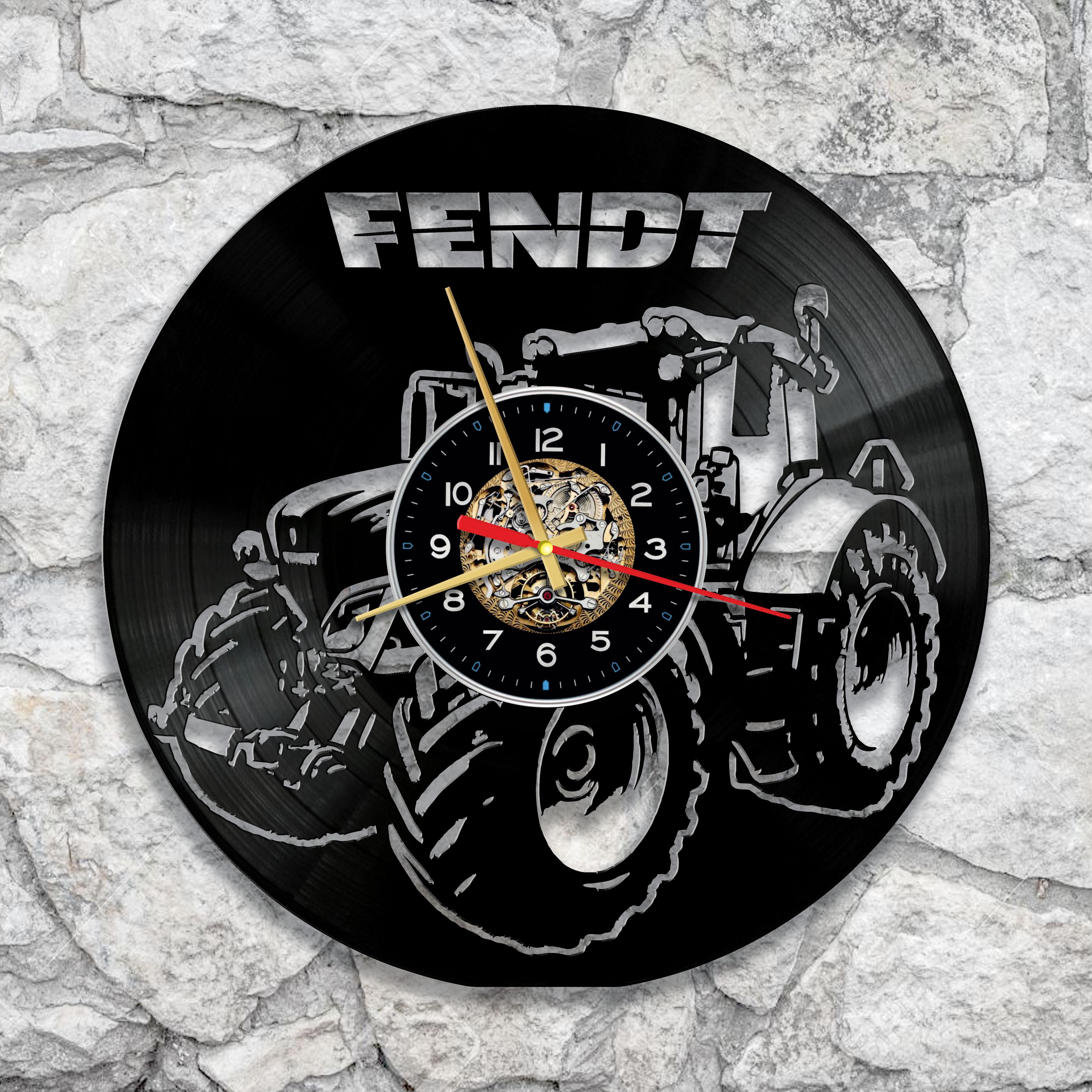 Часы настенные Трактор Fendt 3338 из виниловой пластинки