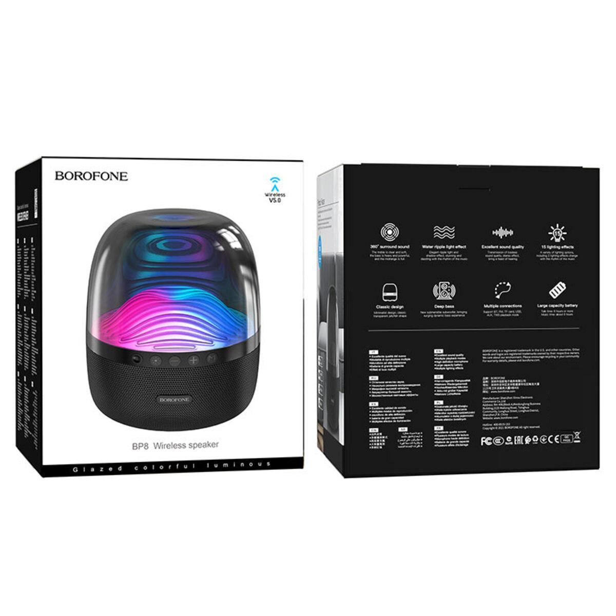 Портативна колонка Borofone BP8 Bluetooth V5.0 Black (553423) - фото 4