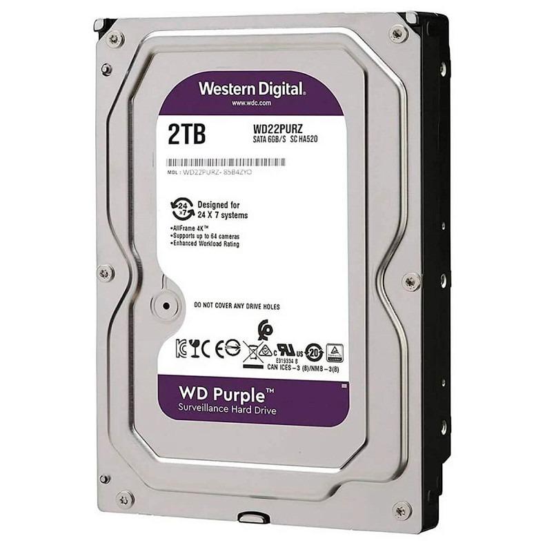 Жесткий диск WD Purple HDD 3,5" SATA 2TB 5400rpm/64MB (WD23PURZ) - фото 2 Жесткий диск WD Purple HDD 3,5" SATA 2TB 5400rpm/64MB (WD23PURZ) - фото 2