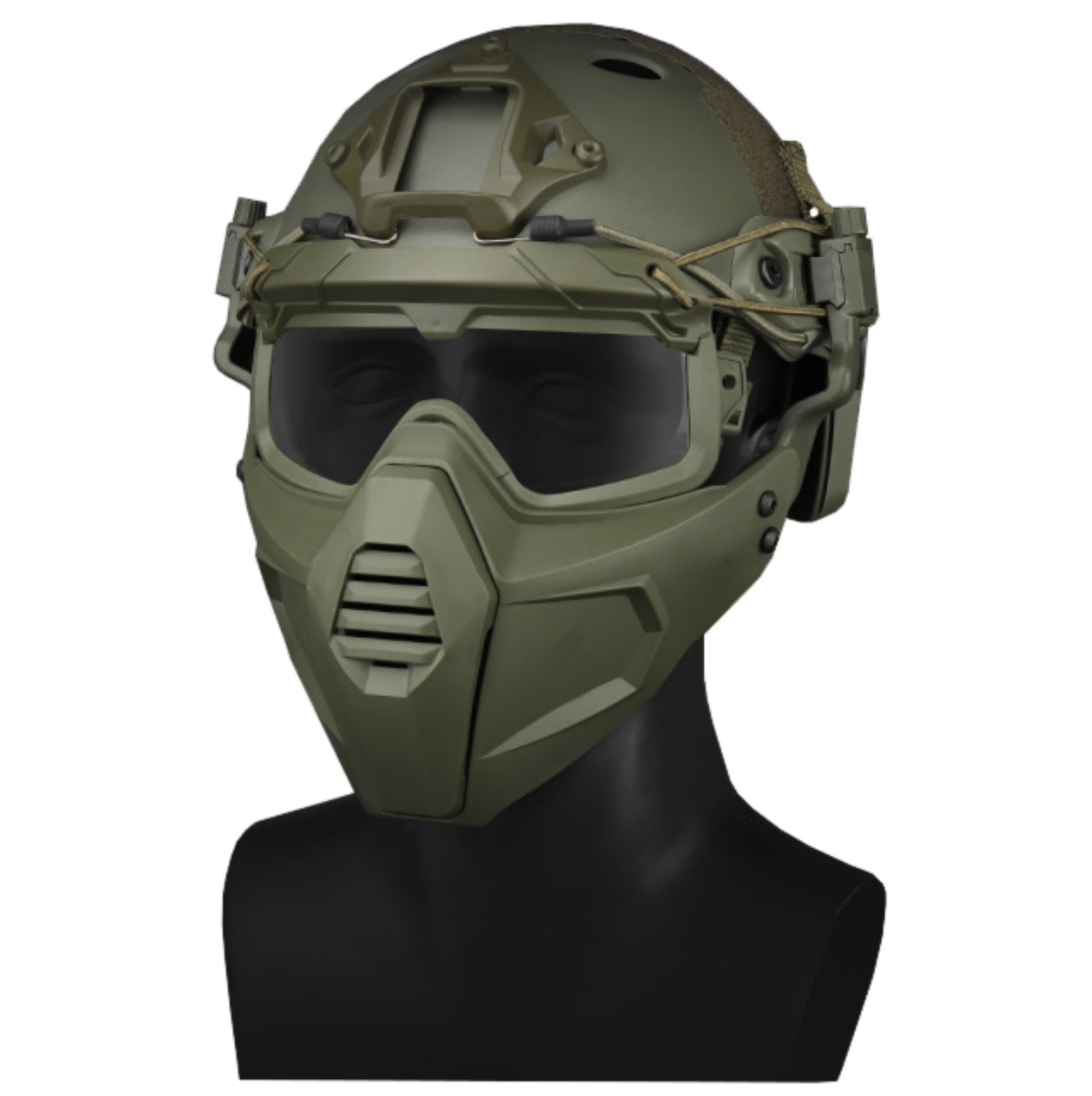 Маска-окуляри Ghost Iron Man з кріпленням до шолома Airsoft Олива (MK001017) - фото 2