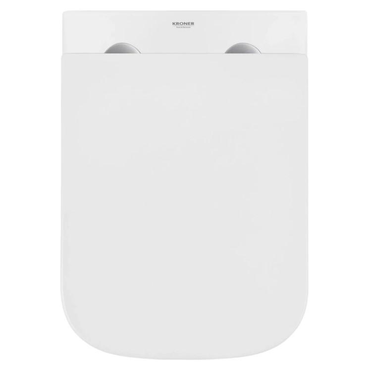 Унітаз підвісний безобідковий Kroner Eifel WHI493436 TORNADO з сидінням (CV034923) - фото 8
