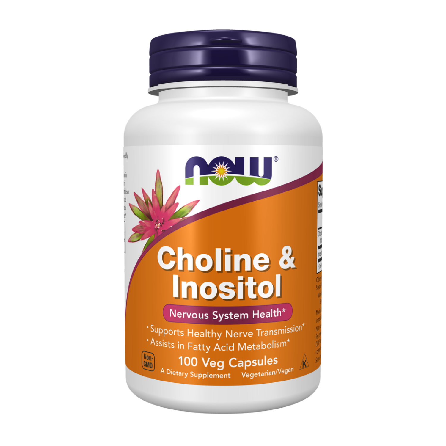 Холин с Инозитолом Now Choline & Inositol 500 мг 100 капсул
