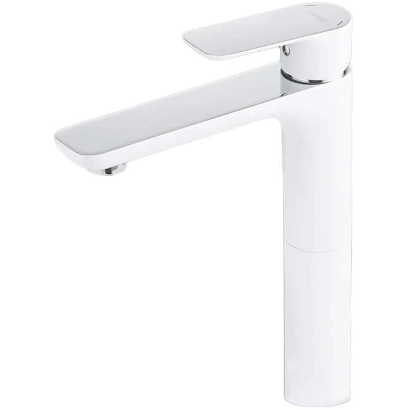 Смеситель для раковины высокий Gappo G1048-2 Белый/Хром (G1048-2)