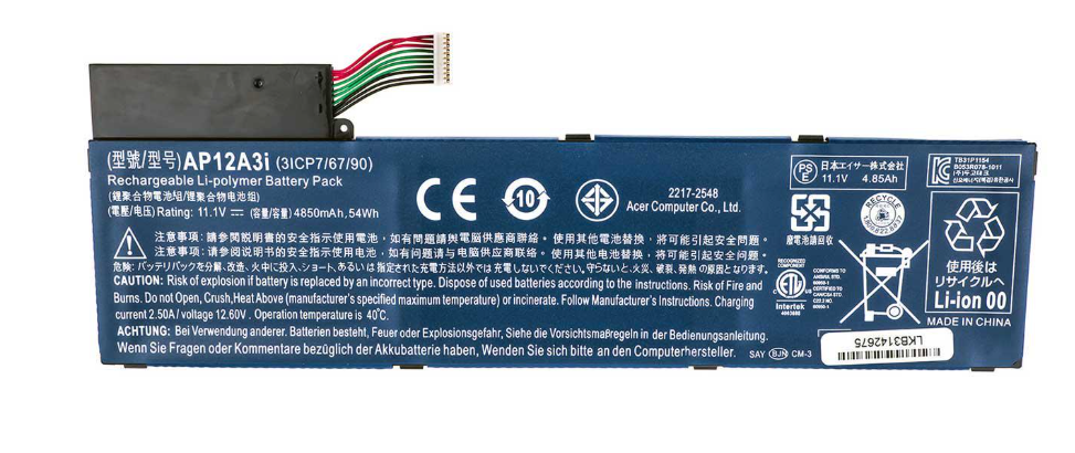 Акумулятор для ноутбука Acer TravelMate P658-G3-M 4850 mAh 111V 54 Wh