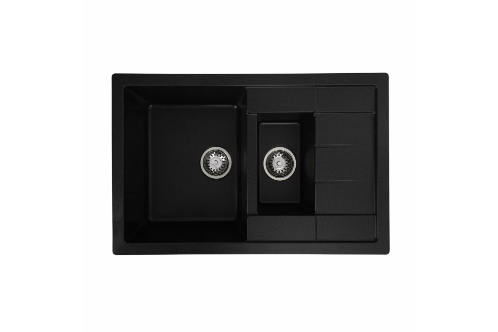 Мийка для кухні Platinum Toskana 7850W Чорний металік (374683)