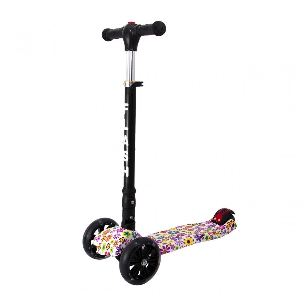 Самокат дитячий Scooter Smart Lander до 80 кг широкі колеса Flowers White (2T1021) Самокат дитячий Scooter Smart Lander до 80 кг широкі колеса Flowers White (2T1021)