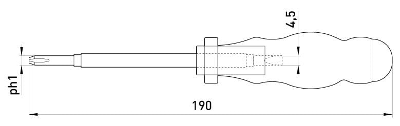 Отвертка-индикатор E.NEXT e.tool.test06 3x155 мм прямой/крестовая PH0 100-500V AC (t001106) - фото 3 Отвертка-индикатор E.NEXT e.tool.test06 3x155 мм прямой/крестовая PH0 100-500V AC (t001106) - фото 3
