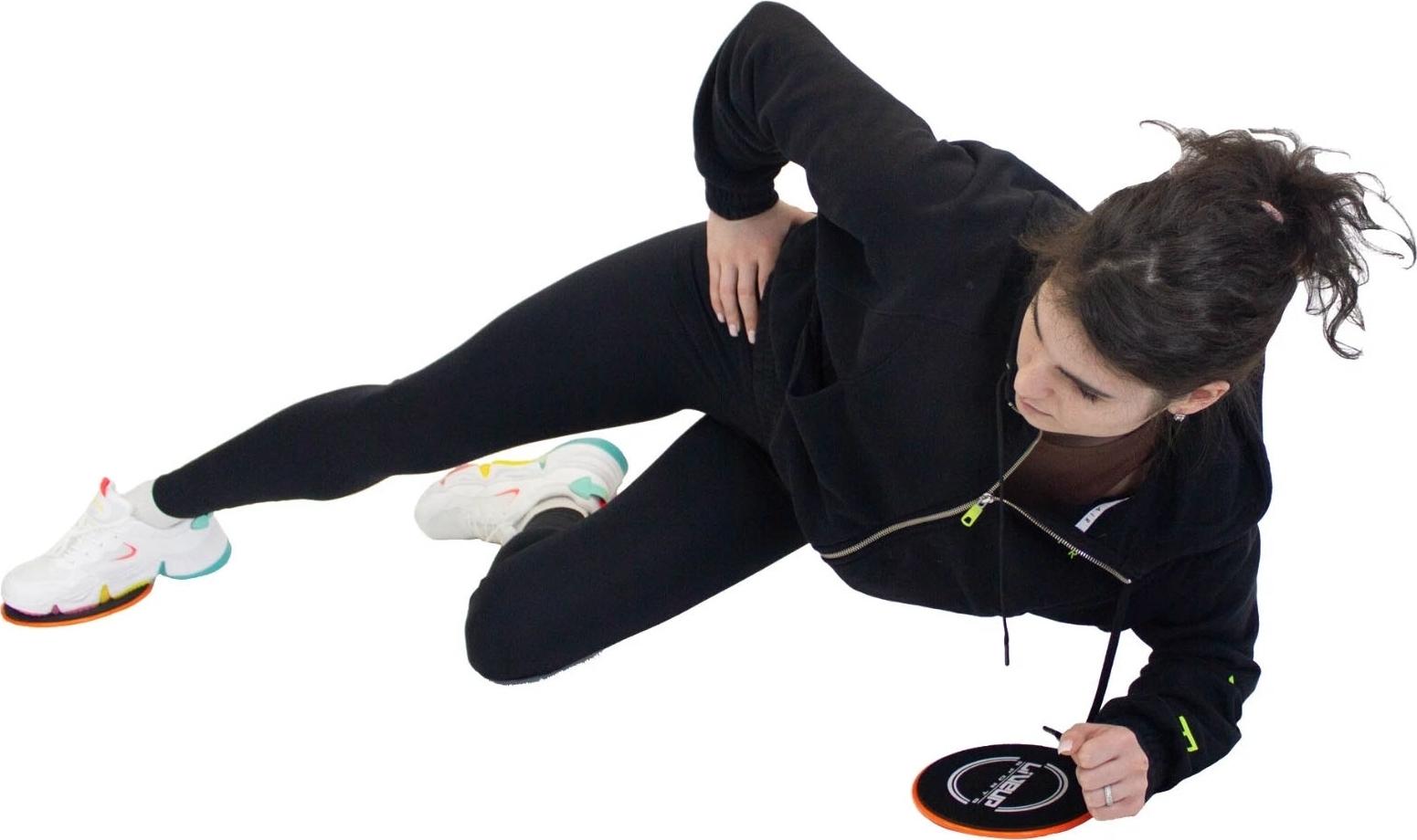 Глайдинг-диски LiveUp SLIDING DISC Оранжево-черный (LS3360) - фото 5