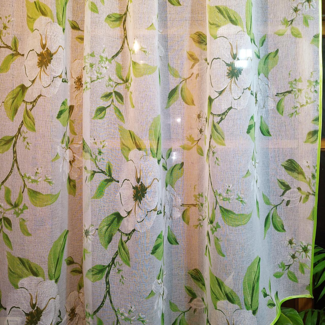 Тюль Летиция батист Яблочное цветение/Белый (903805785) - фото 5