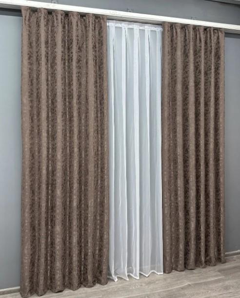 Ткань для штор Pavliani VO лен Какао (1718ш) - фото 3