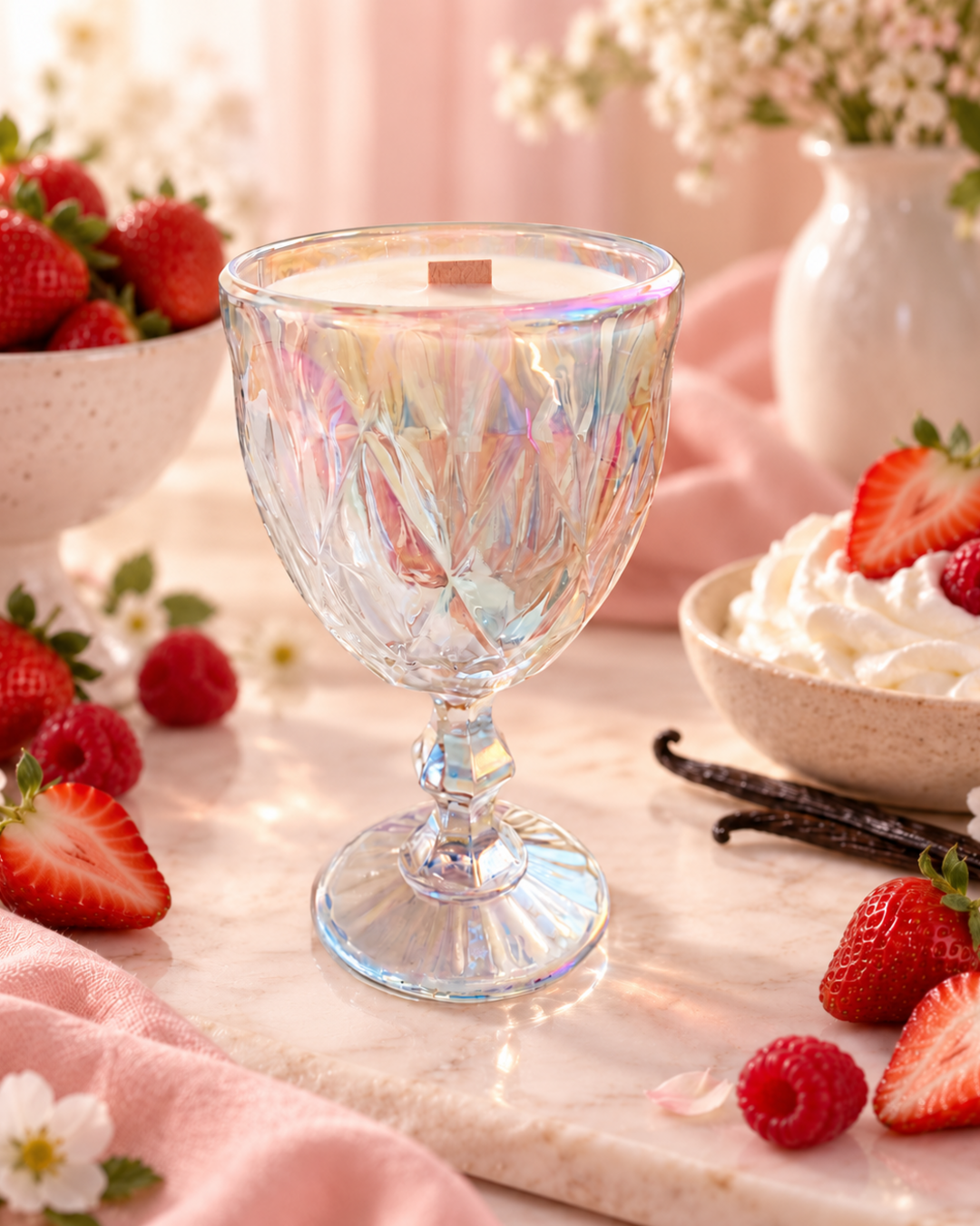 Свеча ароматическая Franterro Gem Strawberries&Cream 250 г (FRN-1087)