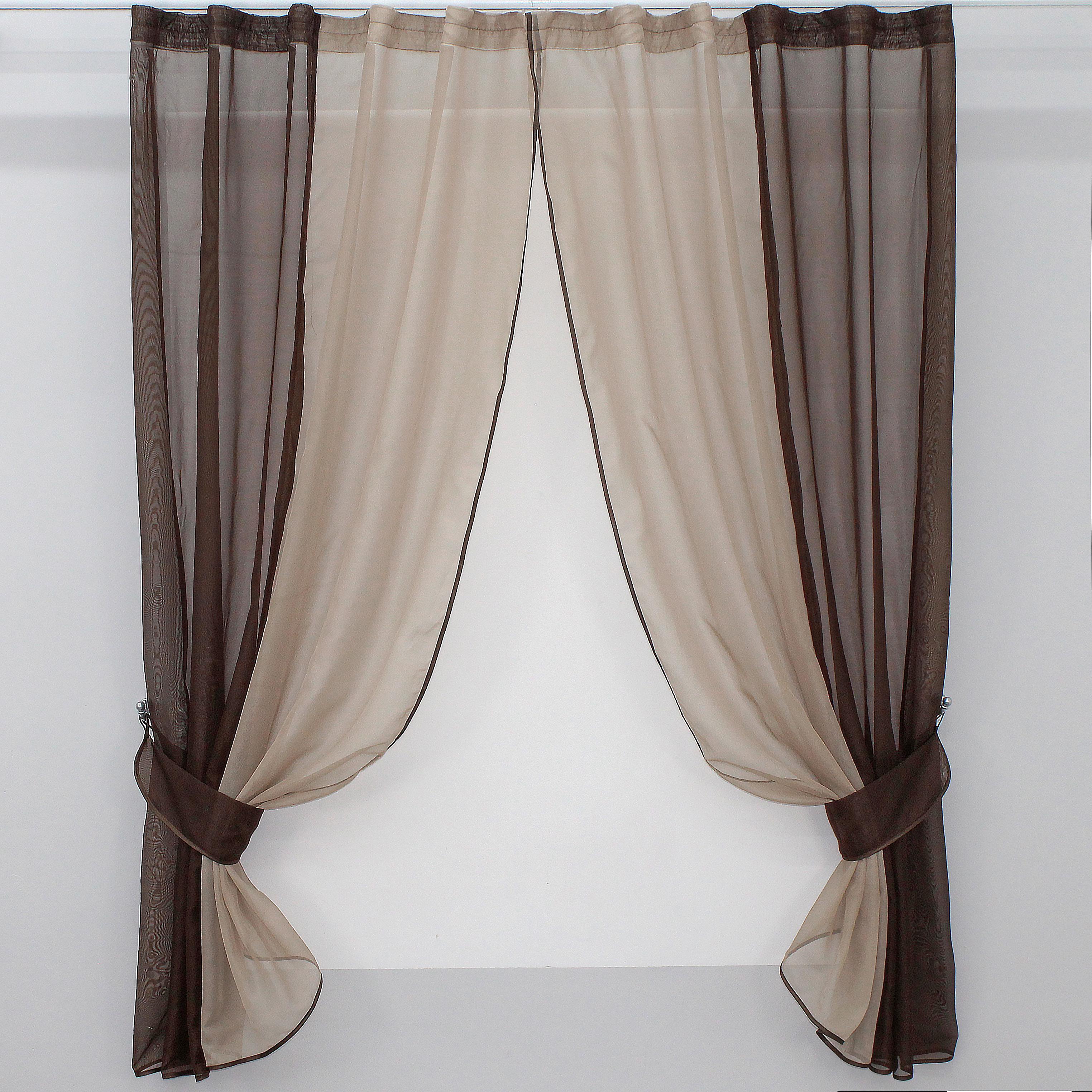 Шторы кухонные VR-Textil №017к комбинированные с подвязками 265х170 см Венге/Какао (50-844) Шторы кухонные VR-Textil №017к комбинированные с подвязками 265х170 см Венге/Какао (50-844)