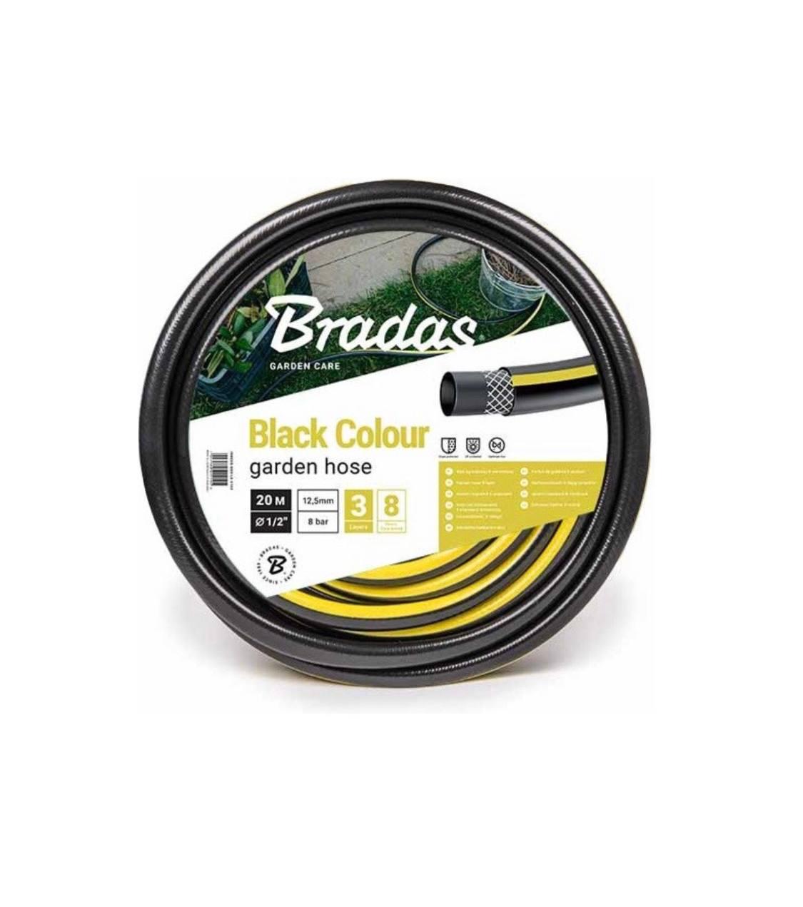 Шланг для поливу Bradas BLACK COLOUR 1/2" 20 м Чорний