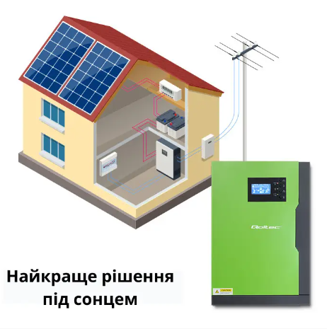 Інвертор гібридний Qoltec Solar 3,5 кВт 24 В (Q53886) - фото 4