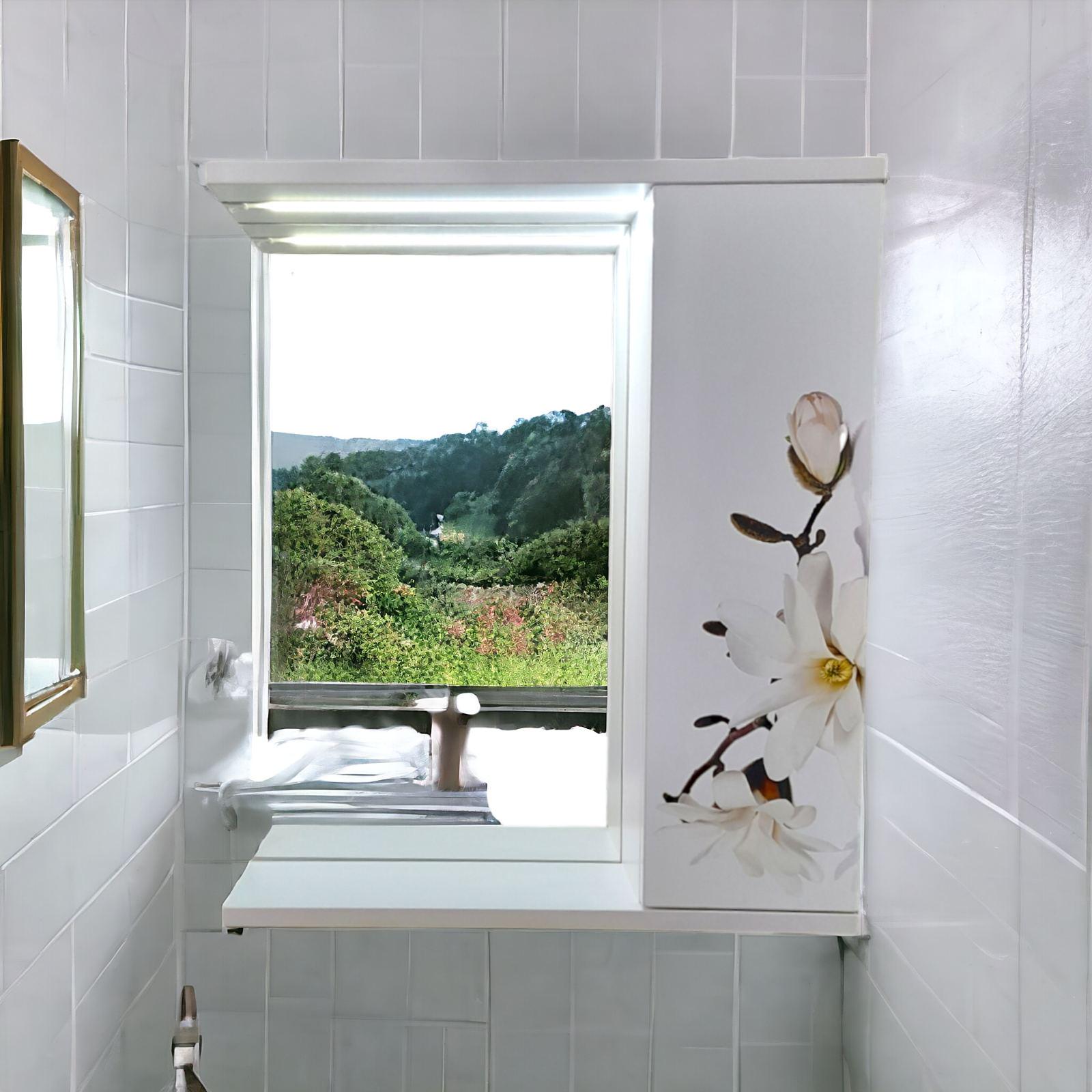 Зеркало для ванной комнаты Mikola-M Магнолия пластиковое 65 см (2367) - фото 5 Зеркало для ванной комнаты Mikola-M Магнолия пластиковое 65 см (2367) - фото 5