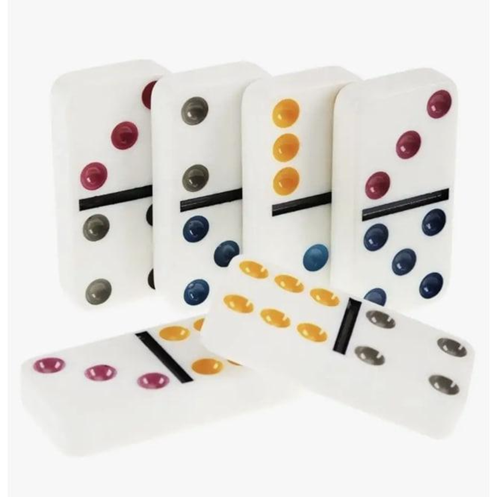 Домино 5010F 28 косточек цветные точки 6 цветов (37-84188) - фото 6 Домино 5010F 28 косточек цветные точки 6 цветов (37-84188) - фото 6