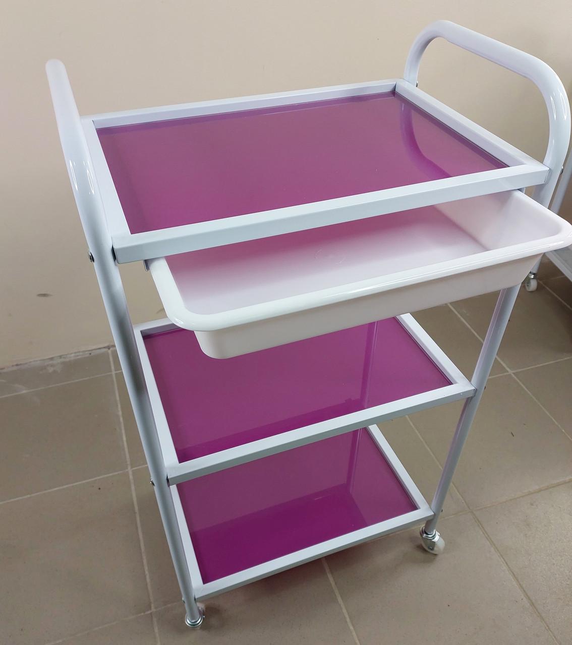 Коляска косметологическая ДенІС professional на 3 полочки с выдвижным лотком (1764971093) - фото 4 Коляска косметологическая ДенІС professional на 3 полочки с выдвижным лотком (1764971093) - фото 4