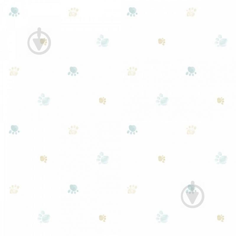 Бумажные детские обои ICH Dandino Lullaby 228-4 0.53 х 10.05 м Бело-бирюзовый