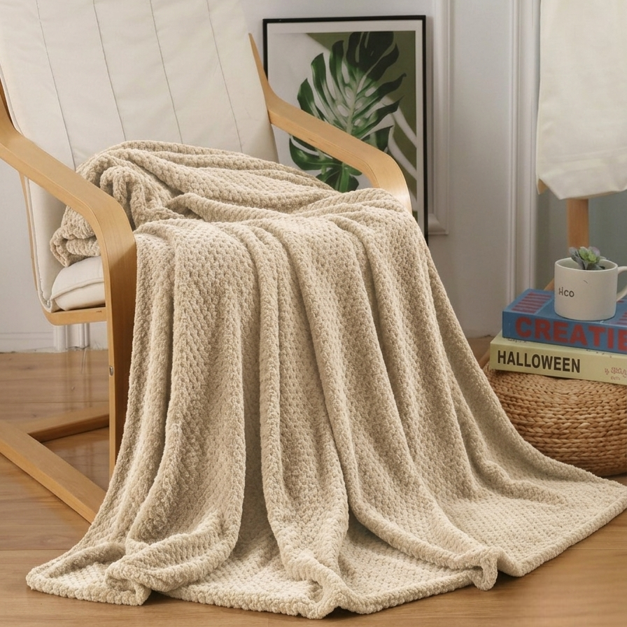 Плед на диван і ліжко Cozy Touch LUX 200x230 см Капучино (PlaidCozy200Capuchino)