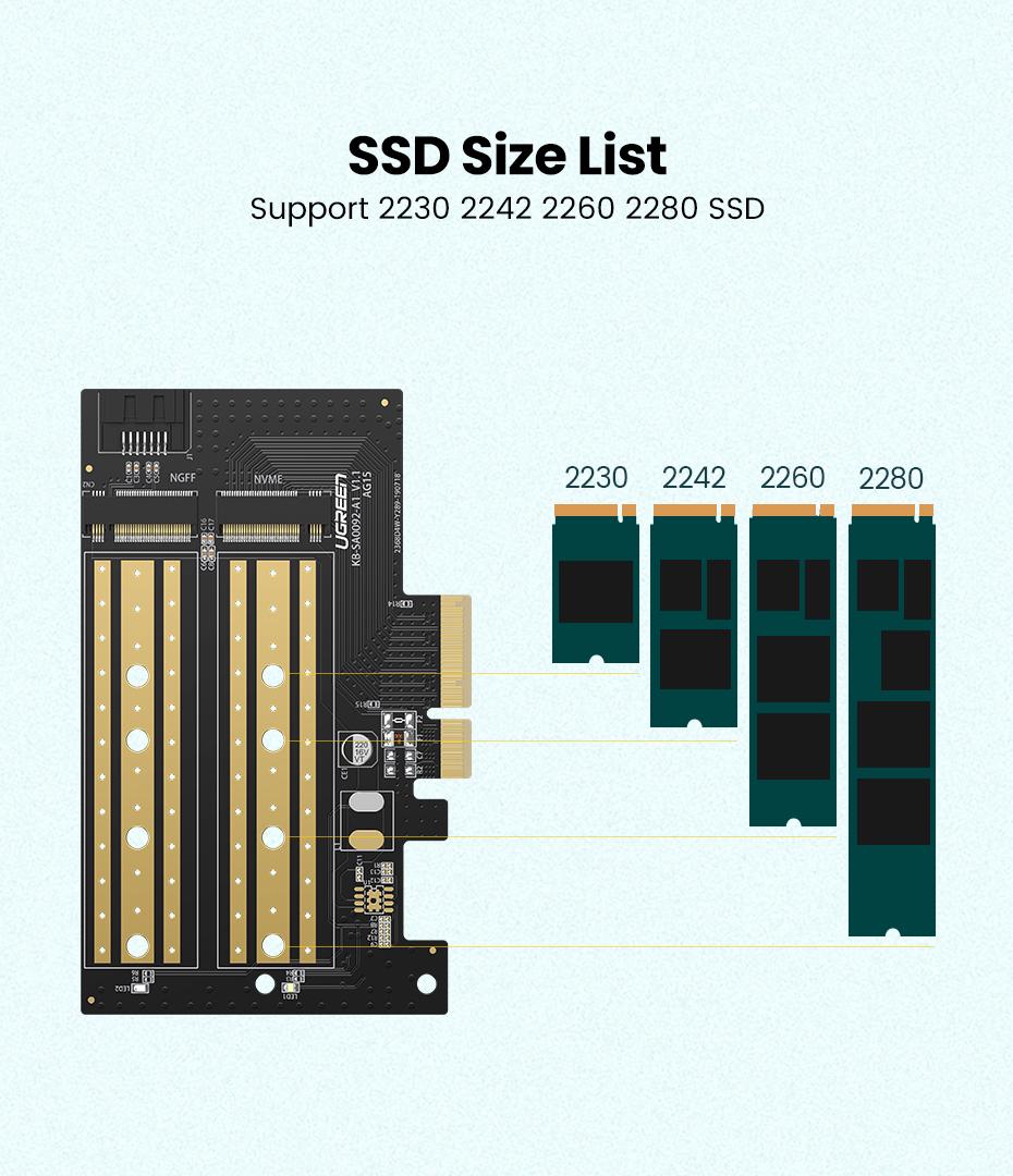 Адаптер UGREEN CD302 для встановлення SSD M.2 NVMe Чорний (70504) - фото 4