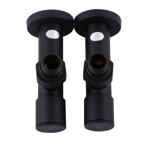 Набор вентильных угловых кранов с американкой Solomon 7777 1/2" Черный - фото 4 Набор вентильных угловых кранов с американкой Solomon 7777 1/2" Черный - фото 4