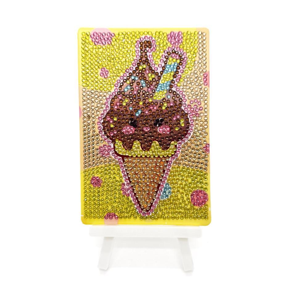 Алмазная мозаика Brushme Мороженое с мольбертом 10x15 см (DM4005)
