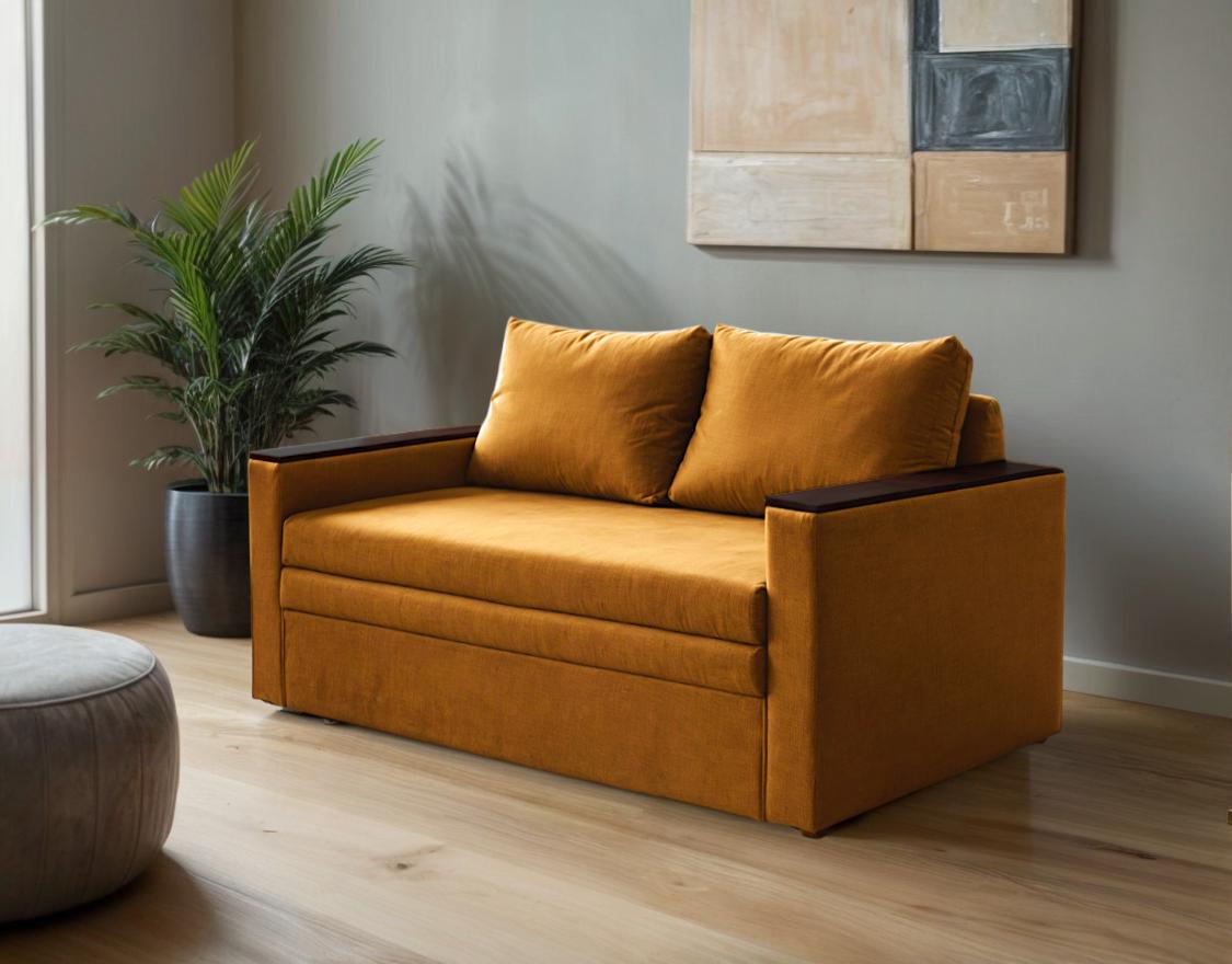 Диван-трансформер Tobi Sho Kubus-120 мягкий для гостиной велюр 1600х800х1000 мм Горчичный - фото 2 Диван-трансформер Tobi Sho Kubus-120 мягкий для гостиной велюр 1600х800х1000 мм Горчичный - фото 2