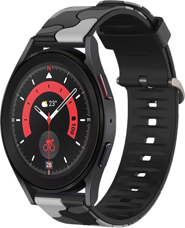 Ремінець Tactic Camouflage для Galaxy Watch 5 Pro Black/Grey (32931-53)