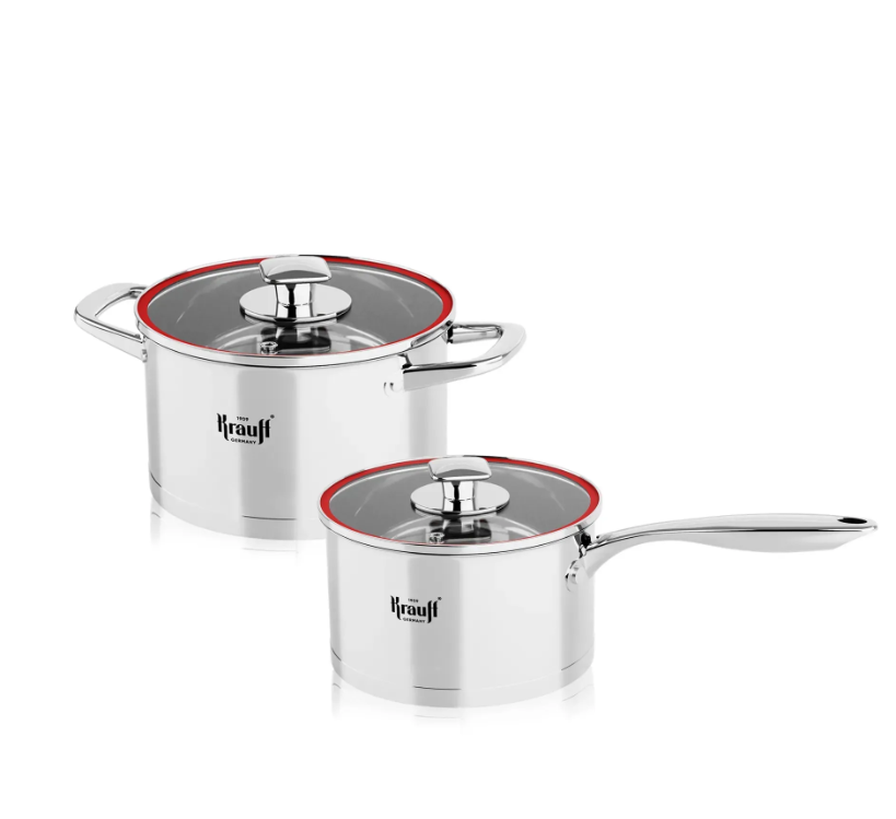 Кастрюля и ковш с крышками Krauff Prime Chef с половником и картофелечисткой 2 л (28528) - фото 4 Кастрюля и ковш с крышками Krauff Prime Chef с половником и картофелечисткой 2 л (28528) - фото 4