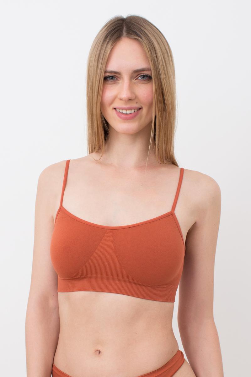 Топ безшовний Giulia CAMI TOP на тонких бретелях S/M Orange (4823116920101)