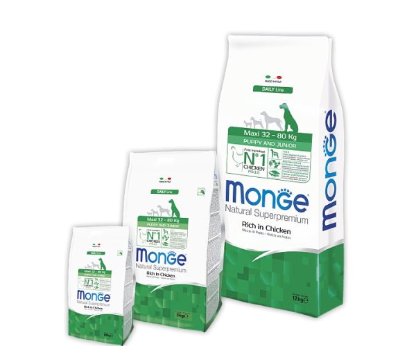 Корм сухой Monge Maxi Puppy&Junior для щенков крупных пород 15 кг - фото 2 Корм сухой Monge Maxi Puppy&Junior для щенков крупных пород 15 кг - фото 2