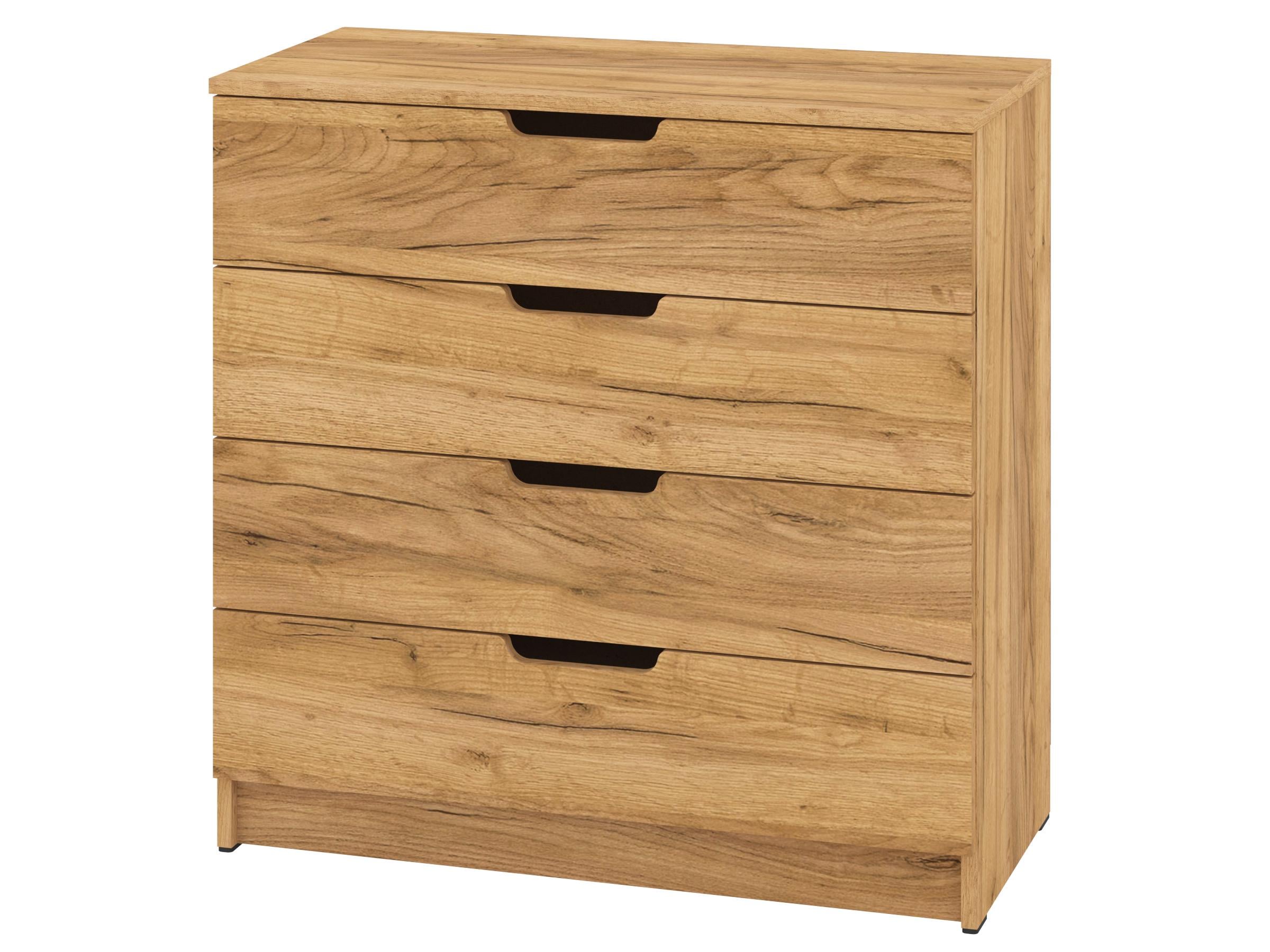Комод с ящиками PEHOTIN ЭКО К-4 ДСП 80х38х80 см Дуб тахо (PN-100547)