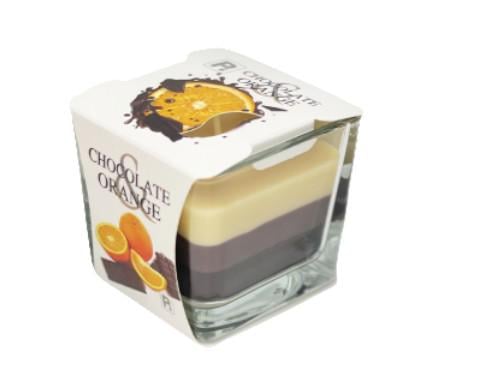Свеча Шоколад Апельсин 7х7 см 100 г
