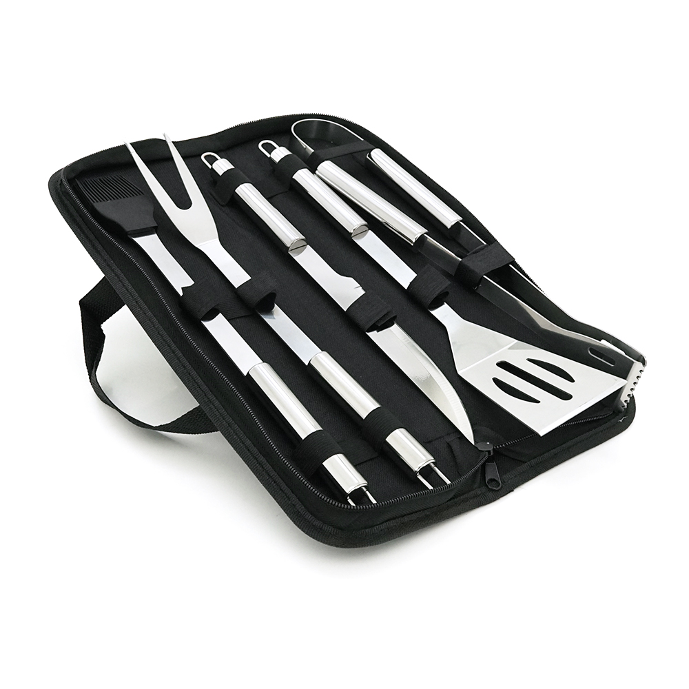 Набір для гриля щипці/вилка/лопатка/ніж/пензлик 5 од. 0,73 кг (26840788)