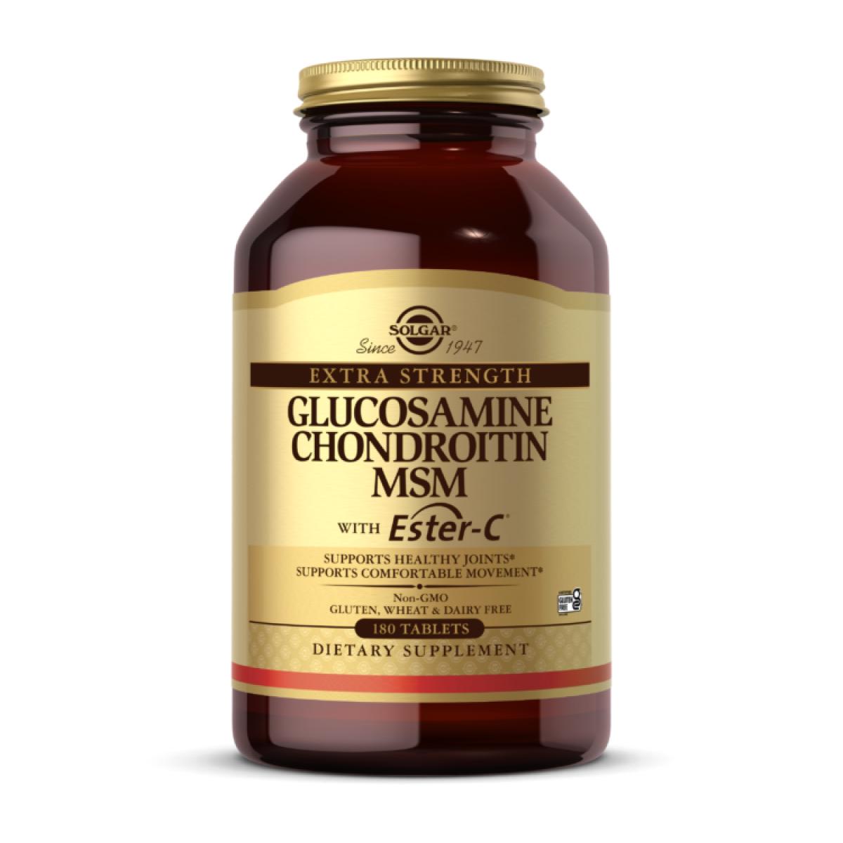 Хондропротектор Solgar Extra Strength Glucosamine Chondroitin MSM with Ester-C 180 табл.
