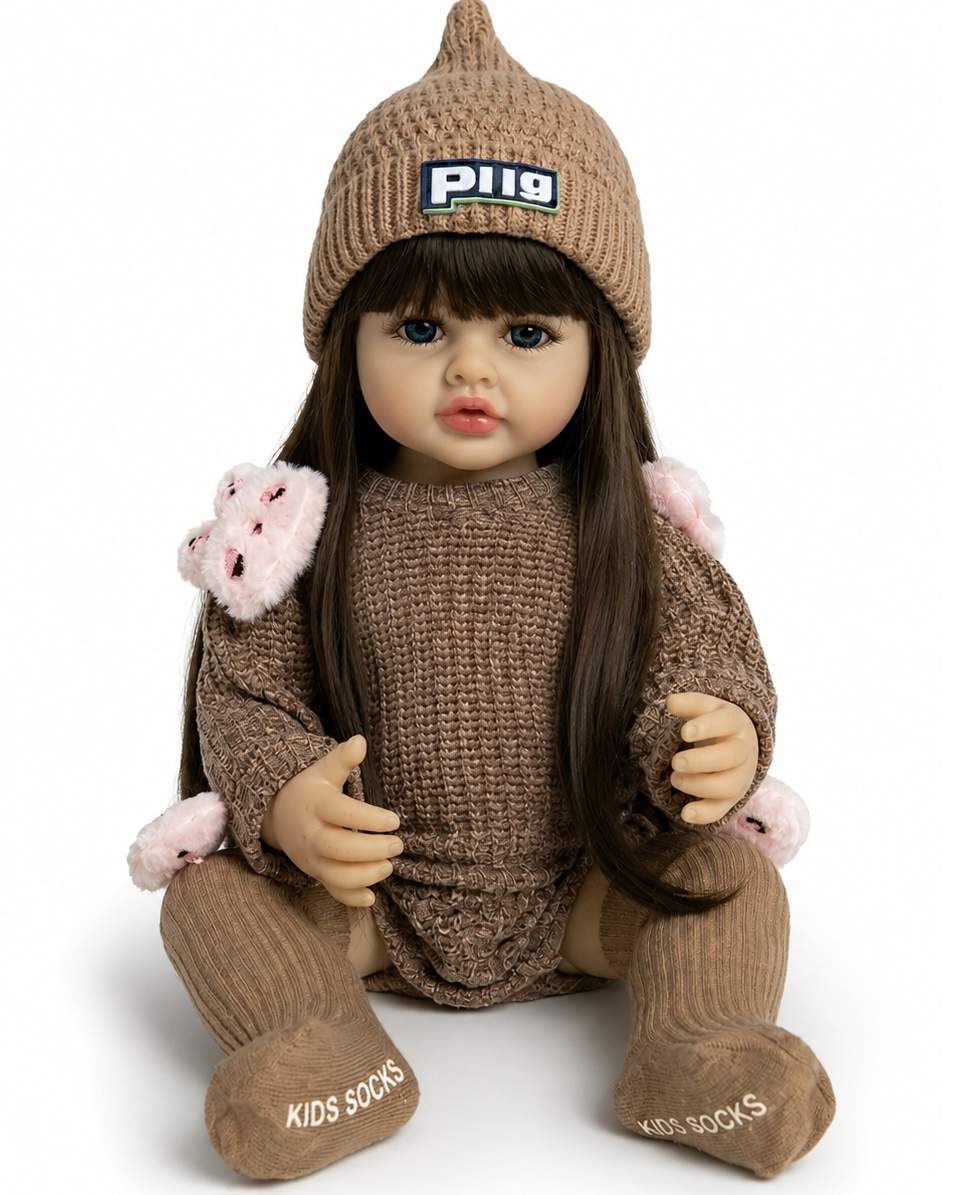 Лялька реалістична Doll Reborn Baby 55 см повністю вінілова (К0100212)