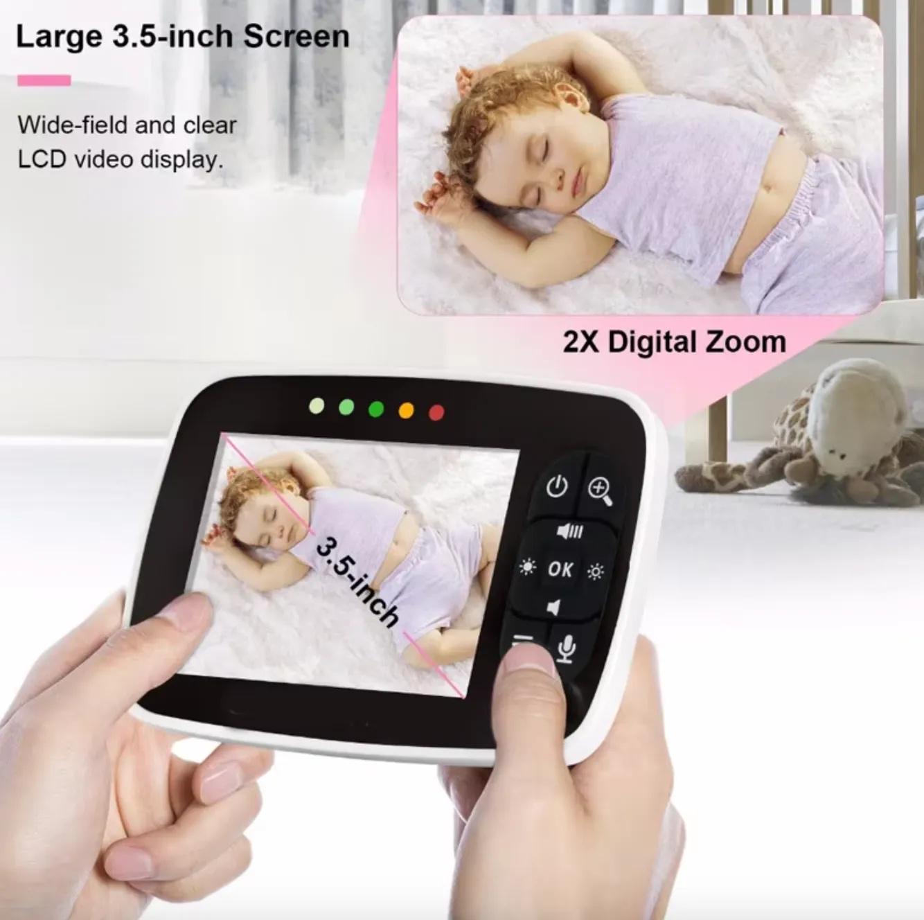 Відеоняня Baby Monitor SM-35/тримач для камери/ 3,5" ЖК-монітором/датчиком звуку/нічне бачення/вимірюванням температури - фото 9 Відеоняня Baby Monitor SM-35/тримач для камери/ 3,5" ЖК-монітором/датчиком звуку/нічне бачення/вимірюванням температури - фото 9