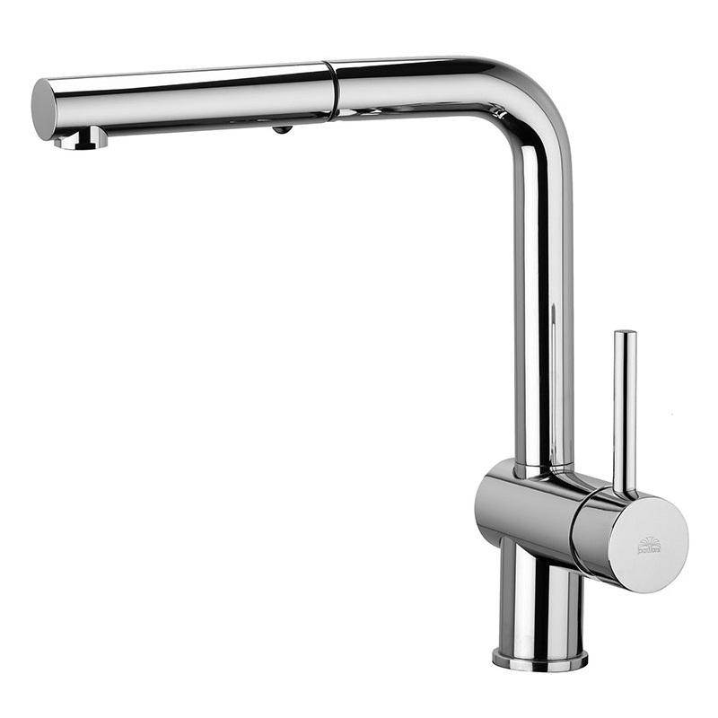 Смеситель для кухни Paffoni Light LIG285CR-MET с видвижной лейкой Хром (197035)