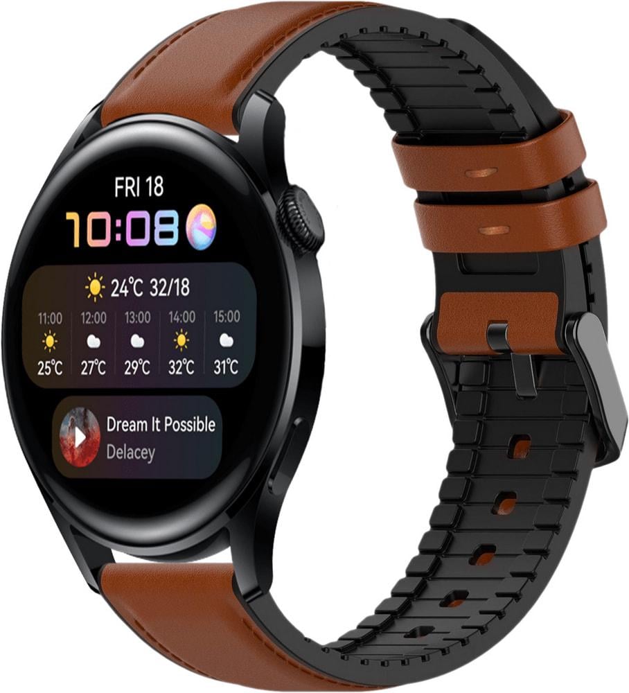 Ремешок кожаный Tamyx для Huawei Watch 3 Brown (31617-30)